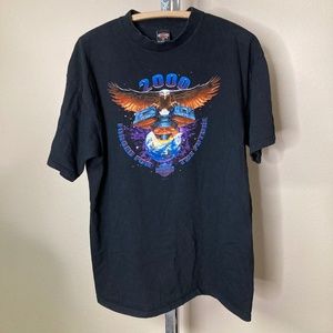 Harley Davidson Year 2000 Tee Denver Colorado XXL Cotton Black Y2K